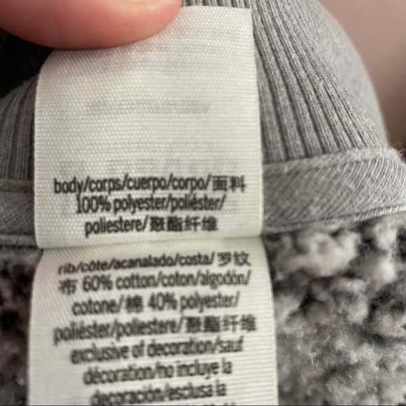 PINK sherpa cropped zip up sweatshirt size small - Picture 7 of 7